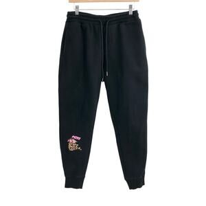 Mr. Eat Well Appreciate You Black Sweatpants Leopard Cheetah Print Size S